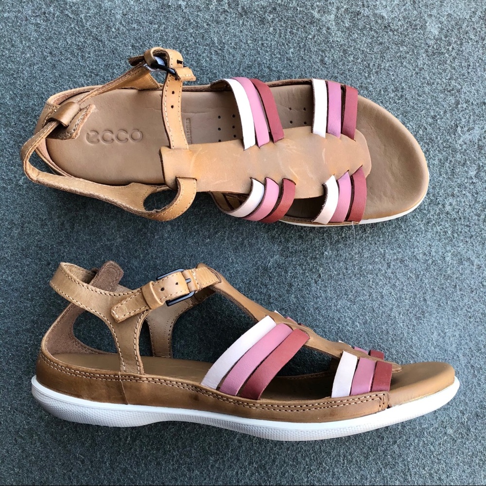 ECCO Pink / Tan Sandal